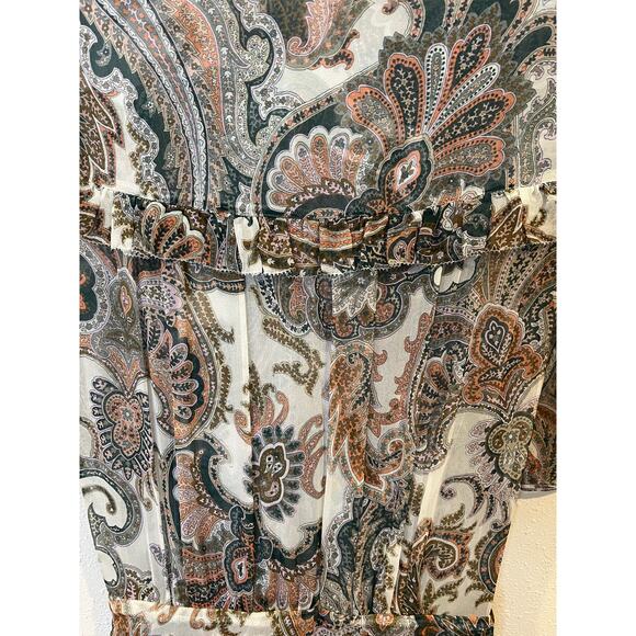 Veronica beard fall floral midi dress -00 - Picture 3 of 5